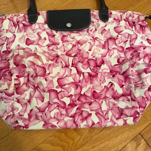 Longchamp Le Pliage Floral Tote Bag - Picture 5 of 11